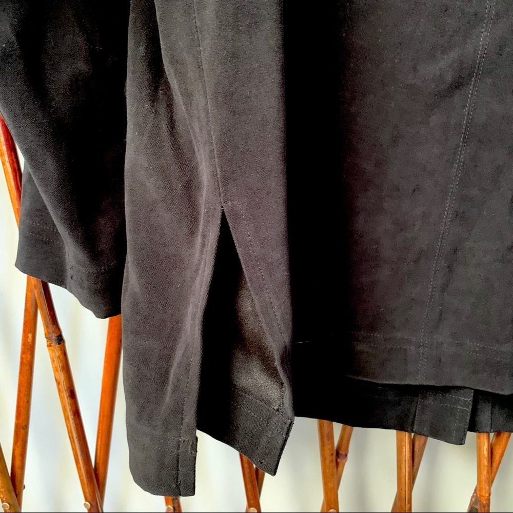 “Black Suede-Clothe Jacket” - Picture 3 of 7